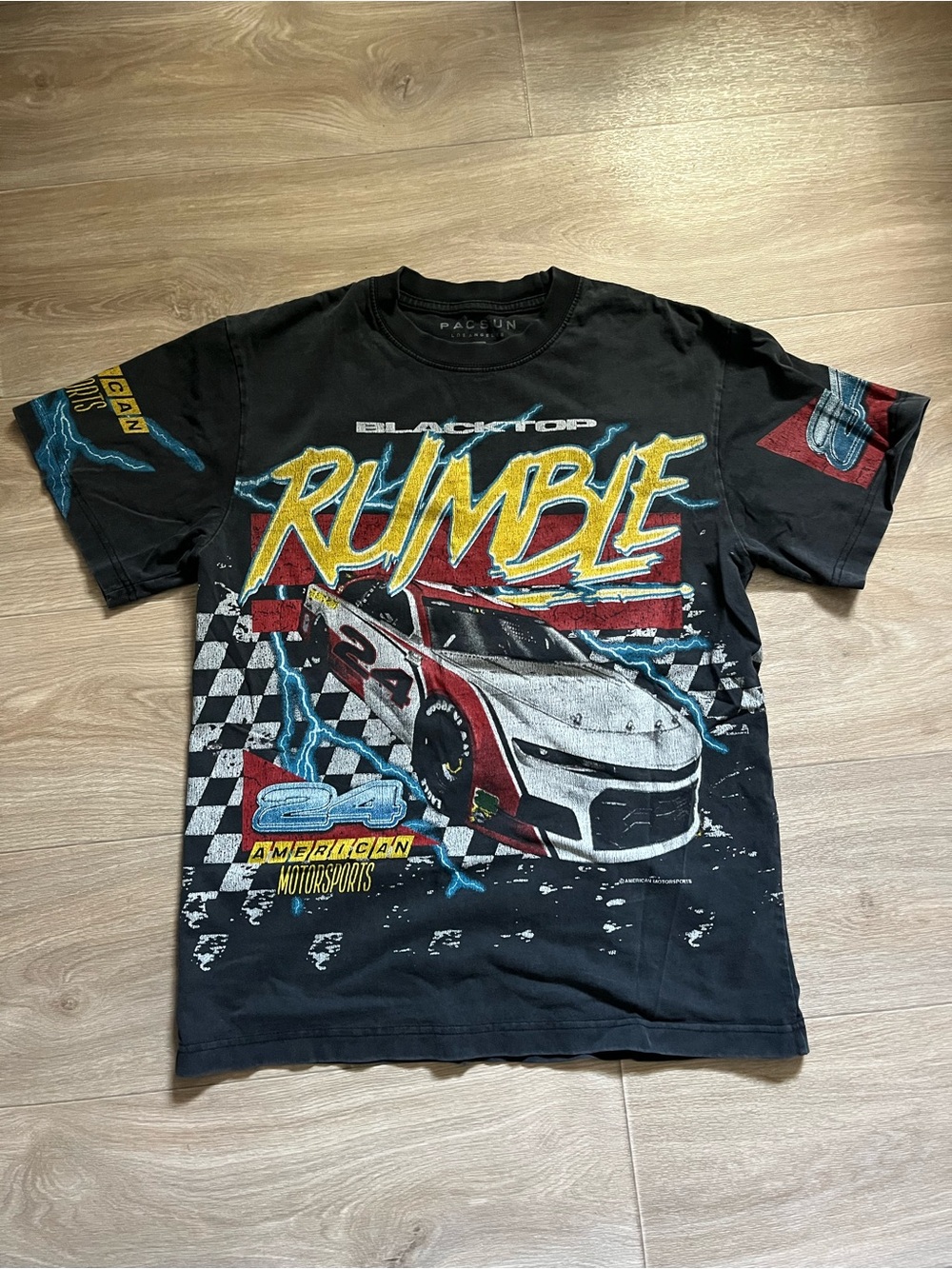 Pacsun Blacktop Black Racecar Rumble T Shirt - Size S